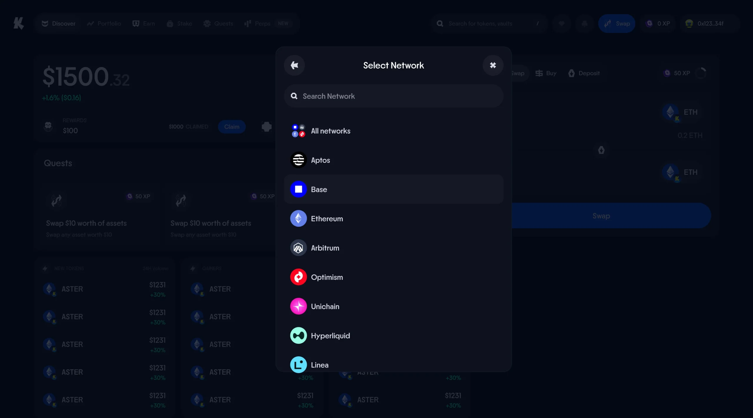 Katana_app_Network Selection
