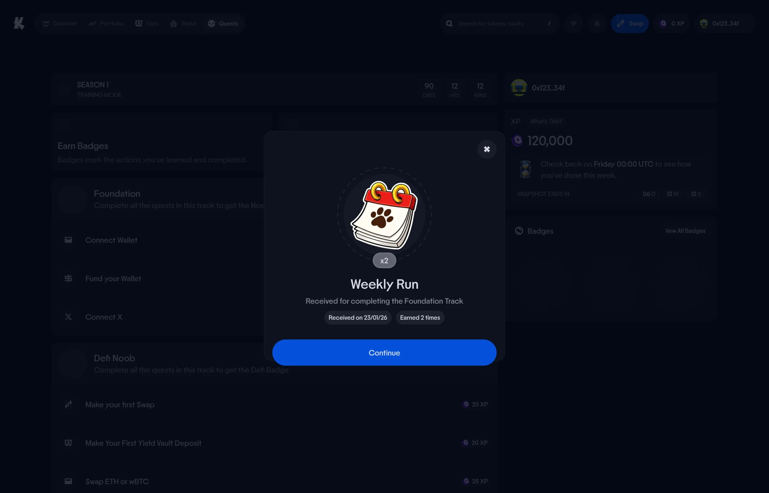 Katana_app_Weekly Badges